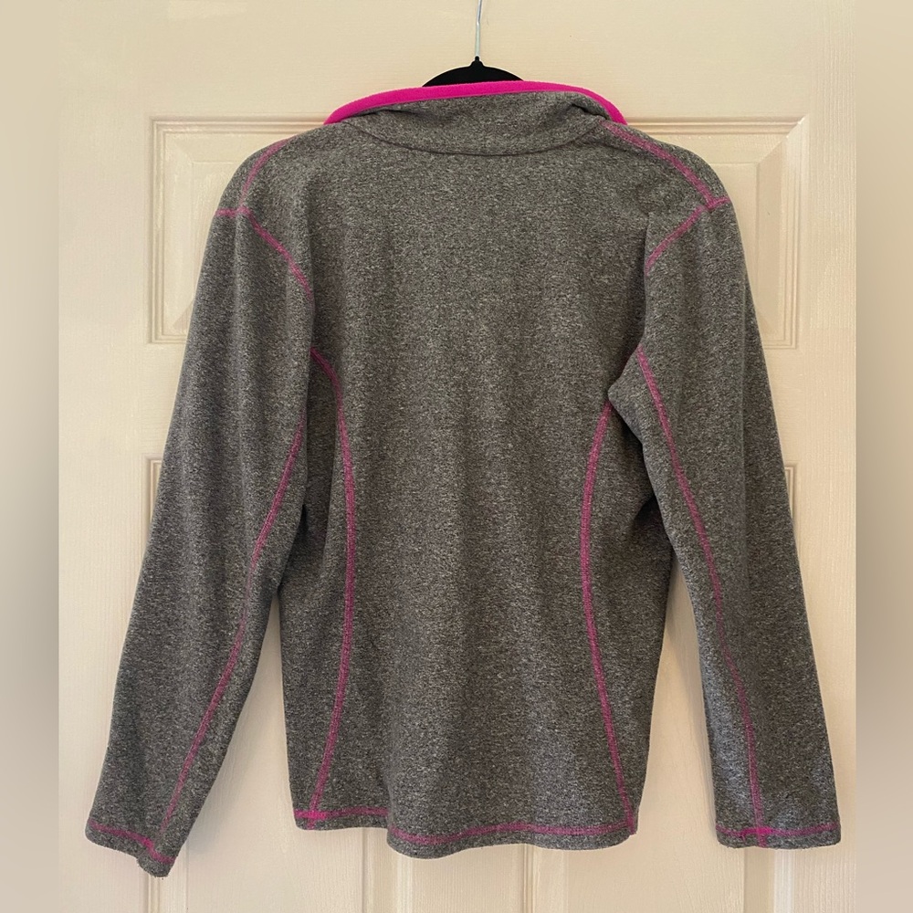 The North Face Girls Gray & Pink 1/4 Zip Fleece Pullover Youth XL - Picture 5 of 5